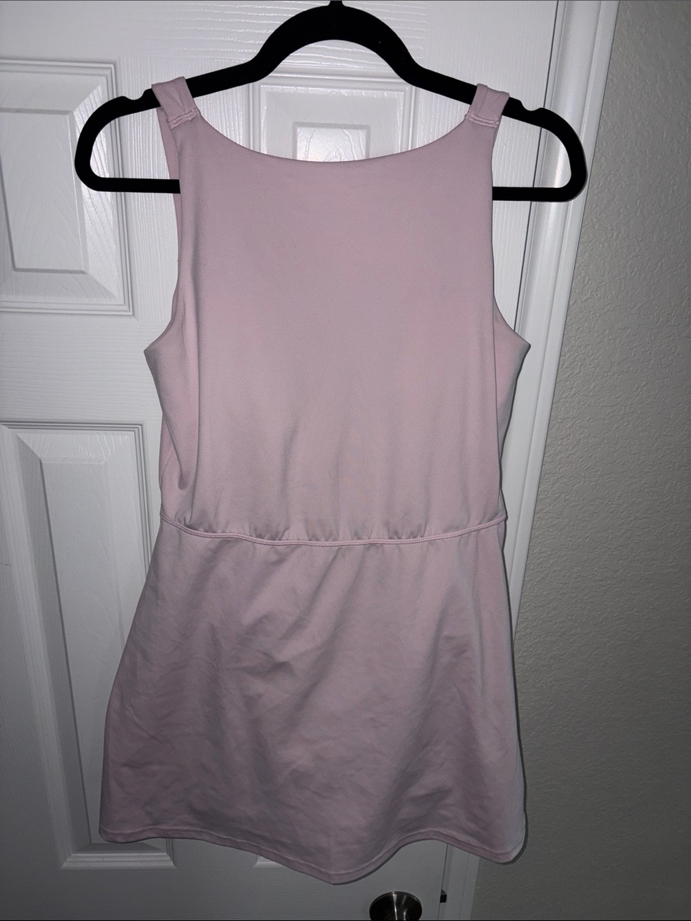 Light Pink Sleeveless Women's Athletic Dress - Classic A-Line- Built in short